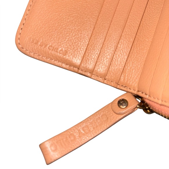 Chloé SEE BY CHLOE Alphabet Bifold Zip Around Calfskin Leather Wallet in Tan - Picture 13 of 13